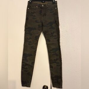 Hudson Jeans Olive Brown Military-Inspired Skinny